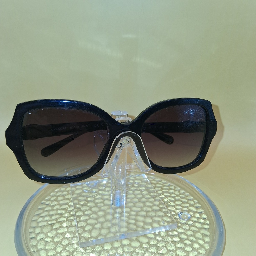 COACH SUNGLASSES HC2295 BLACK W/GOLD 56-21-140